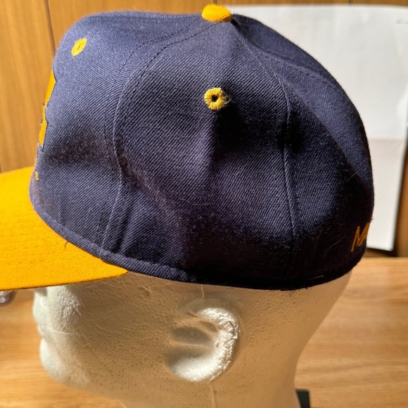 Vintage University of Michigan Wolverines #1 Apparel Fitted Hat 6‎ 7/8 USA - Picture 3 of 8